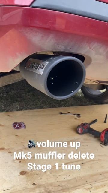 Mk5 VW muffler delete on a stage 1 tune смотреть онлайн
