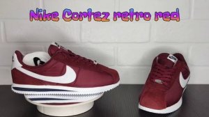 Кроссовки nike cortez женские в красном цвете