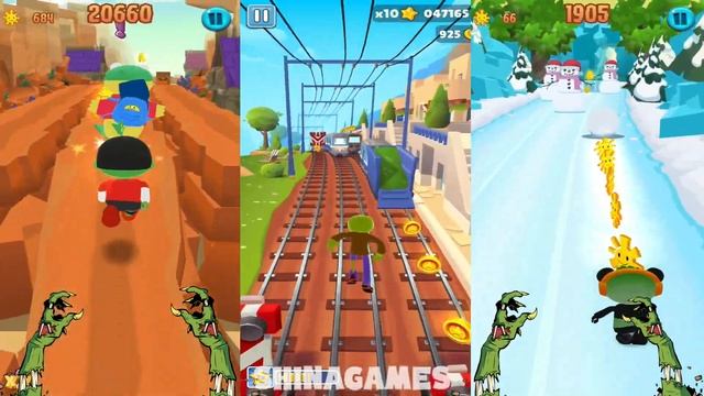Tag with Ryan vs Subway Surfers - Zombie Ryan vs Zombie Panda Gameplay смотреть онлайн