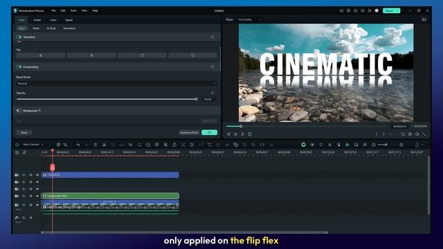 Water Reflection Text Effect - Cinematic Intro - Filmora 13 смотреть онлайн