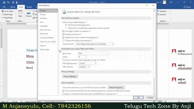 Show Document Tooltips on hover option in word in Telugu || MS Word 2016 Tips and Tricks In Telugu смотреть онлайн