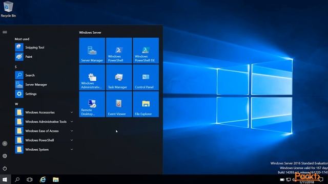 Getting Familiar with Windows Server 2016 Administration: The Start Menu and Taskbar| packtpub.com смотреть онлайн