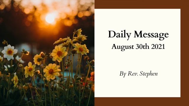 Daily Message - August 30 2021 смотреть онлайн