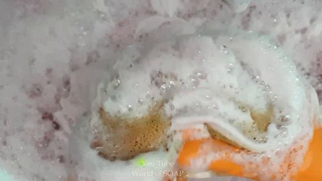 ASMR (53) Sponge squeeze w/pigments, dish soap/Пигменты со средством для посуды/Пенка/АСМР смотреть онлайн