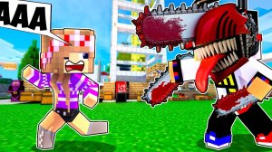 Я СТАЛ ЧЕЛОВЕКОМ БЕНЗОПИЛОЙ И ЗАТРОЛЛИЛ СВОИХ ДРУЗЕЙ в МАЙНКРАФТ ДЕВУШКА НУБ И ПРО ТРОЛИНГ MINECRAFT