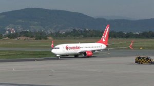 Corendon Airlines Boeing 737 landing at Graz Airport | TC-TJS