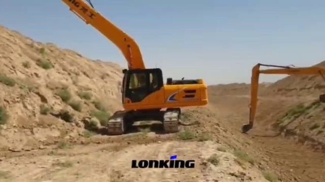 Экскаватор гусеничный Lonking с длиной стрелой смотреть онлайн