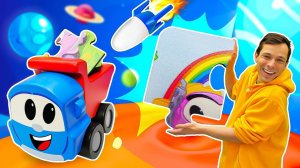 Лёва и друзья: Поиск пазла и сборка ЛУНОХОДА! ️ Мультики Грузовичок Лева про машинки