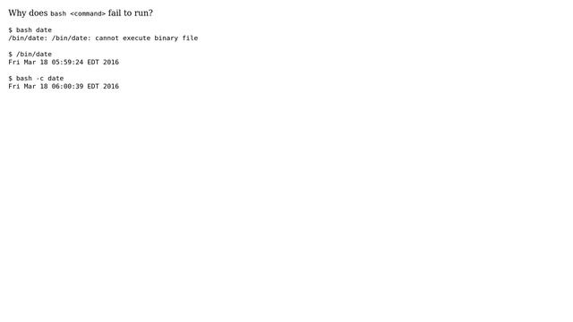 Unix & Linux: Why does `bash ＜command＞` fail to run? (2 Solutions!!) смотреть онлайн