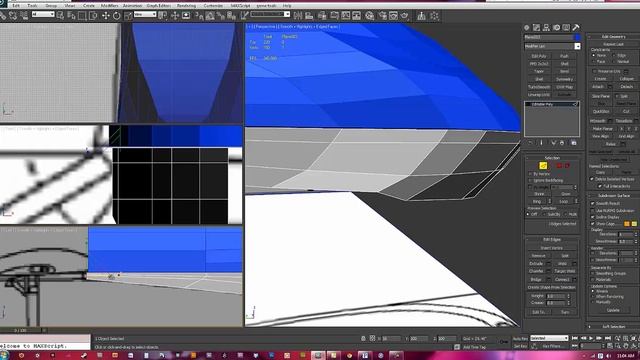 3D UAV RQ-1B modeling and rendering tutorial 3ds max 3: Finish the top of the nose and work on the смотреть онлайн