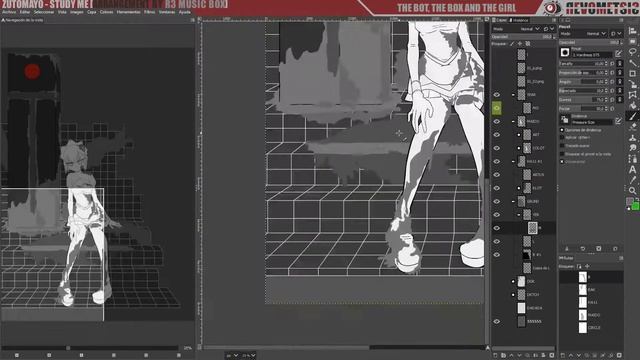 Time-Lapse [Gimp] The Bot, The Box and The Girl [Zutomayo - Darken Fanart] смотреть онлайн