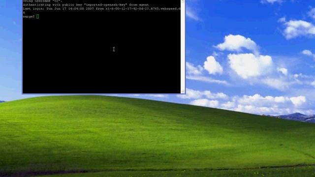 Xming running gedit on Windows XP смотреть онлайн