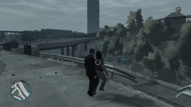 GTAIV: Толкаю нпс с обрыва (Приколы №8) (Читать описание) смотреть онлайн