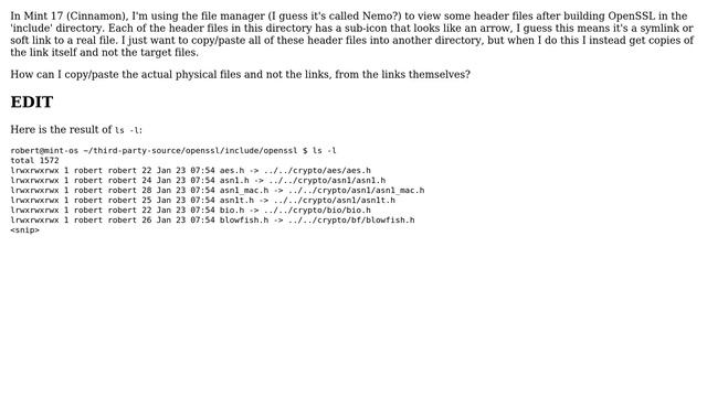 Unix & Linux: In Mint 17, how do I copy/paste symlinked files? смотреть онлайн