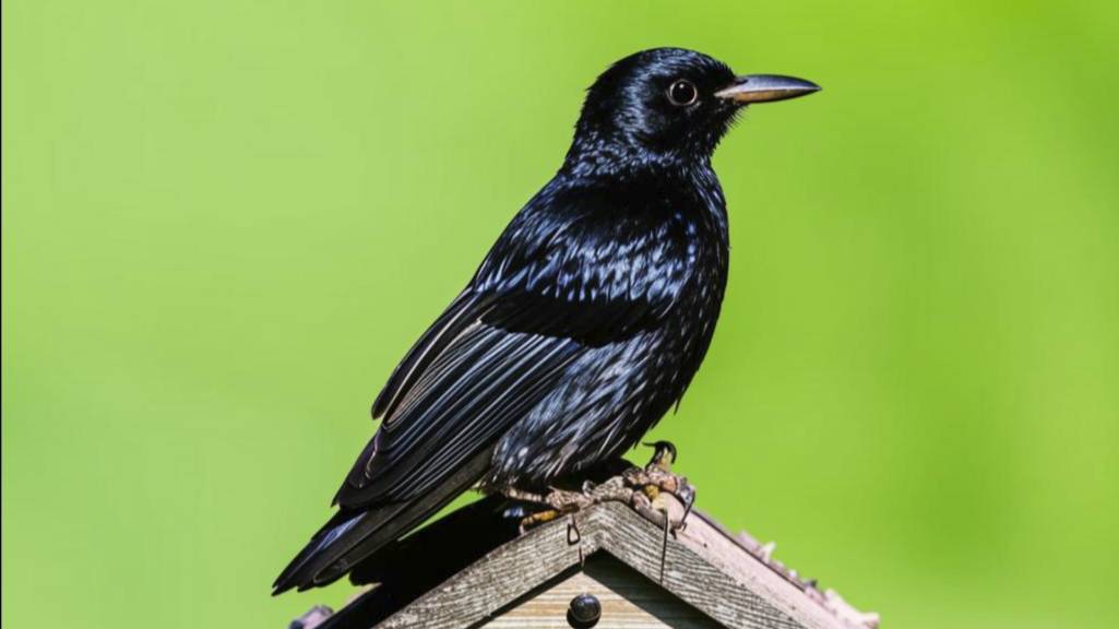 Скворцы обживают старый скворечник