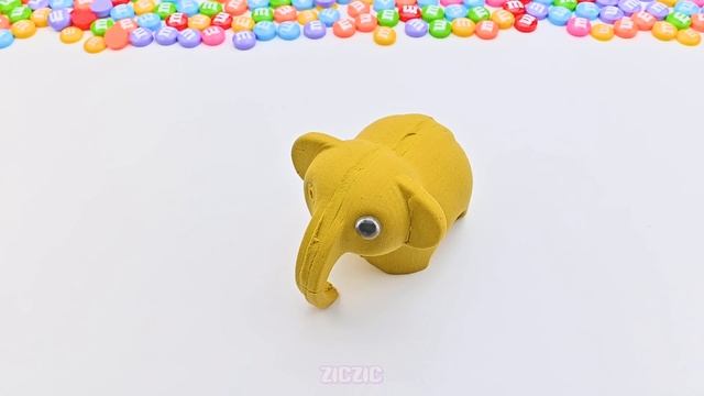 Satisfying Video | DIY How To Make Kinetic Sand Animals Cutting ASMR | Zic Zic #3 смотреть онлайн