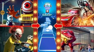 Монстр из школьного автобуса против котенка🆚 Молния Маккуин🆚 Киберчервь🆚 Крокодил Маккуина