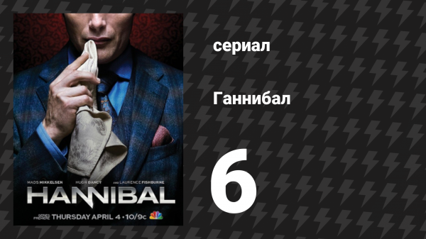 Ганнибал 1 сезон 6 серия «Основное блюдо» (сериал, 2013)