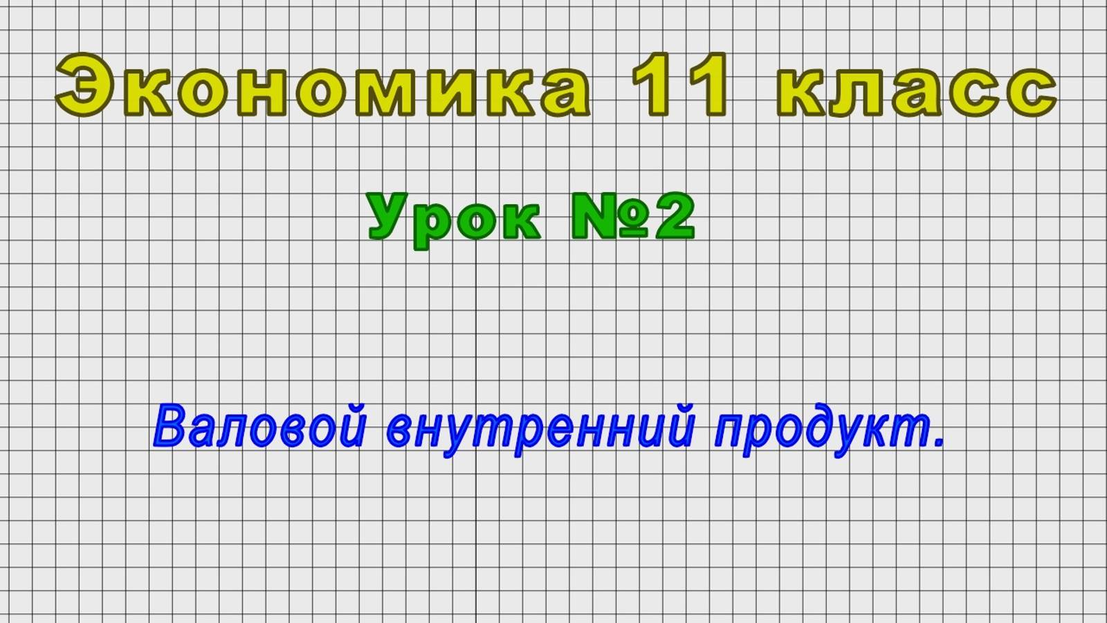 Экономика 11 класс (Урок№2 - Валовой внутренний продукт.) смотреть онлайн