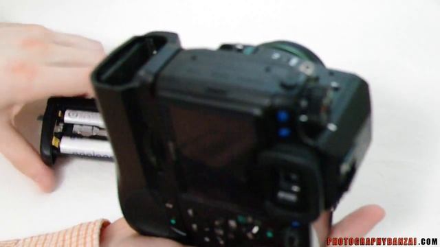 Pentax K-5 AA Batteries In The D-BG4 Grip Example Video