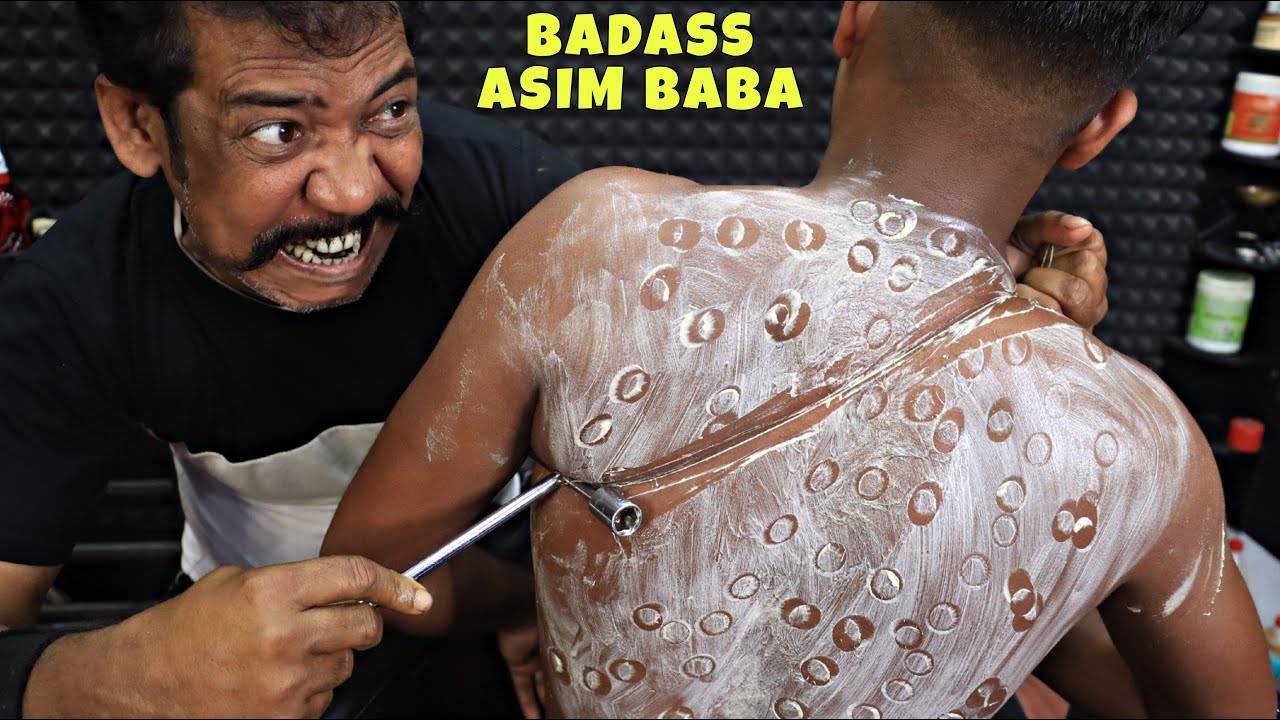 Amazing Body Scrubbing & Back Massage by Asim Barber ｜ Head Massage & Neck Cracking ｜ SWAG ASMR смотреть онлайн