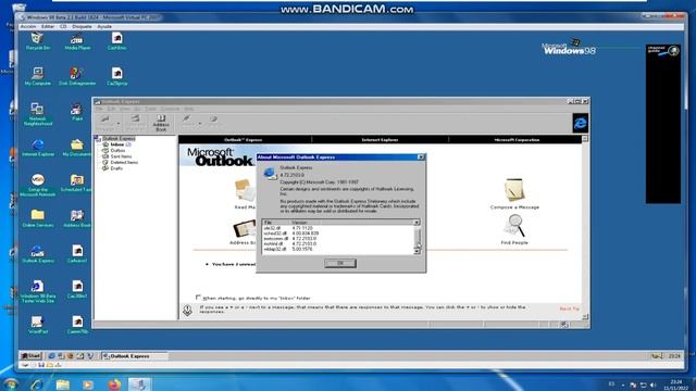 Windows 98 Beta 2.1 Build 1624 memphis en Virtual PC 2007 смотреть онлайн