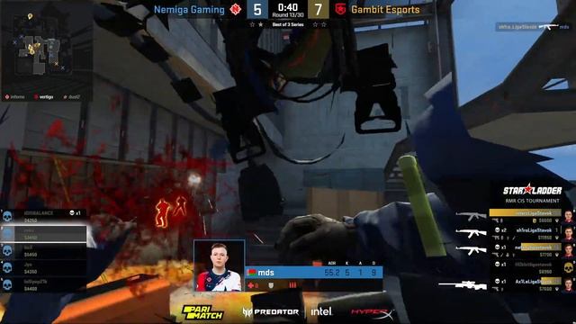 [RU] Nemiga Vs Gambit | Карта 2: Vertigo | StarLadder CIS RMR Main Event Group Stage
