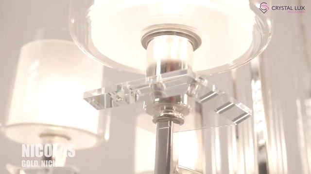 Люстра Crystal Lux Nicolas SP8 L1000 Nickel White смотреть онлайн