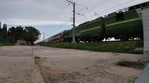 2ЭС4К-045 с двухэтажным фирменным поездом "Северная Пальмира" № 36 Адлер - Санкт-Петербург