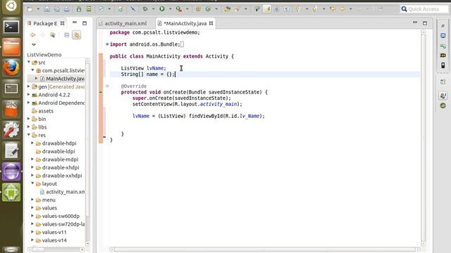 Create List Using ListView -- Android смотреть онлайн