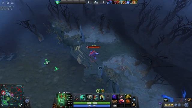 Dota 2: Wraith King - 1 vs 5 Unfair Bots (Ranked AI) смотреть онлайн