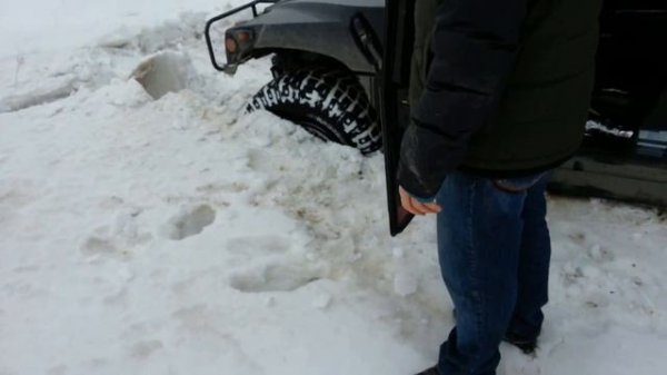 хаммер H1 & паджеро 2 по снегу сплошная безбашенность