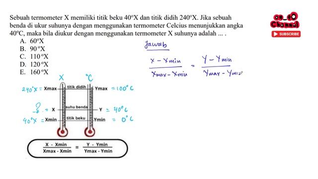 Sebuah termometer X memiliki titik beku 40 смотреть онлайн