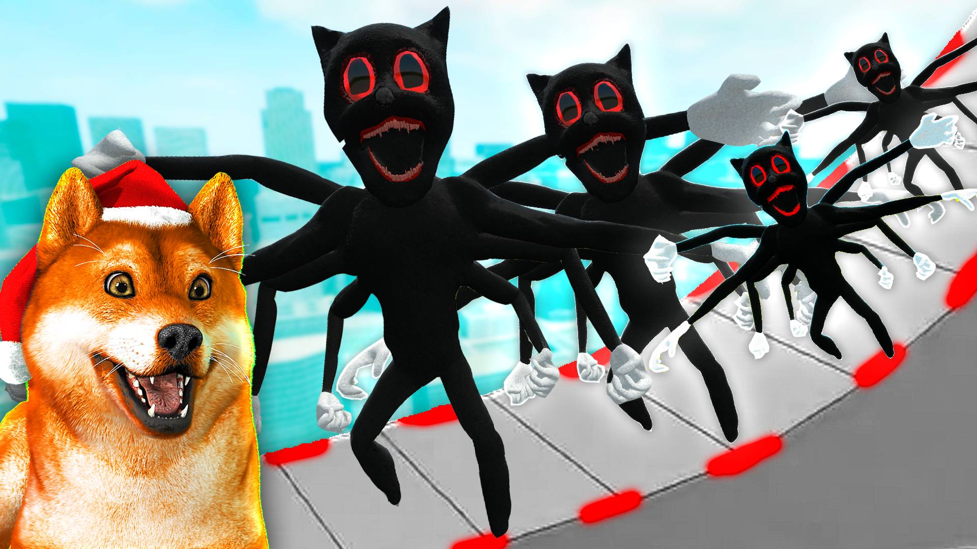 Как далеко бог мультяшный кот сможет забраться по ступенькам лестницы в гаррис мод! garry's mod смотреть онлайн