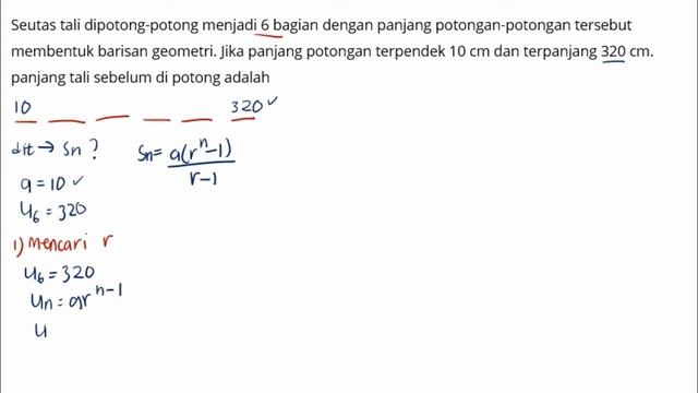 seutas tali dipotong-potong menjadi 6 bagian dengan panjang potongan-potongan tersebut membentuk смотреть онлайн