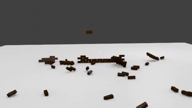 Brick wall - Blender 2.66 - Bullet Physics смотреть онлайн