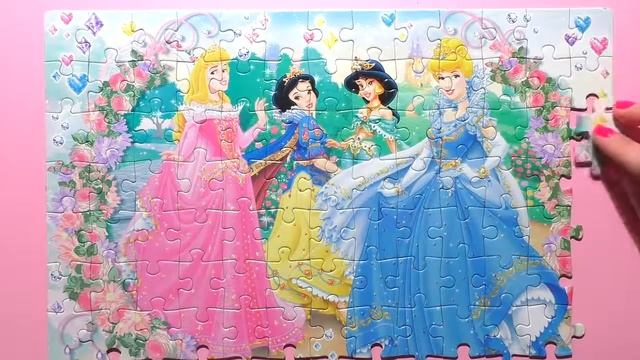 (Hura Huro ) Disney Princess Jigsaw Puzzle Game Rompecabezas Kids Puzzles De Playset Toys Playset