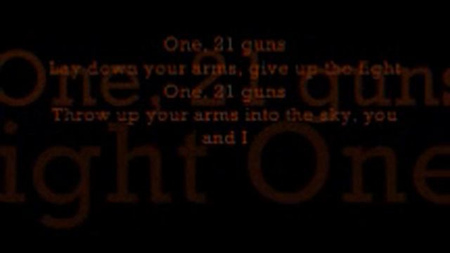 Green Day - 21 Guns (with lyrics) смотреть онлайн
