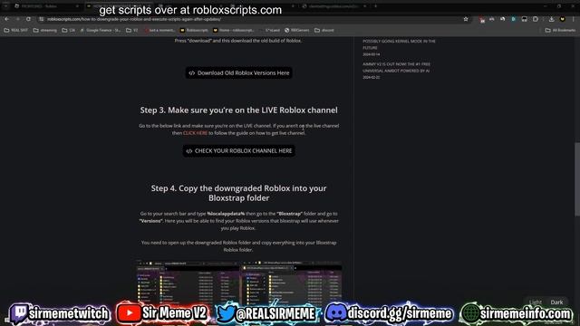 HOW TO DOWNGRADE ROBLOX AFTER THE WEEKLY UPDATE! EXECUTE SCRIPTS AGAIN AFTER ROBLOX UPDATES 2024 смотреть онлайн