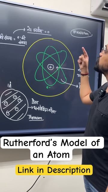 11th chem :- 1 min - Rutherford’s Model of an Atom by ashish sir смотреть онлайн
