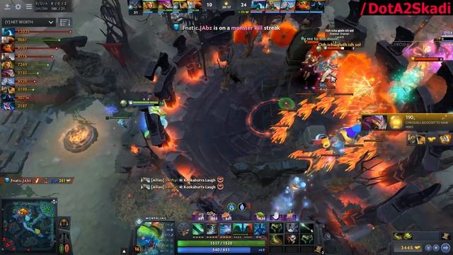 Fnatic Jabz [Morphling] vs inYourdreaM [Juggernaut] Let's Shake TOP1 mmr Throne Dota 2 7.22 Gamepla смотреть онлайн