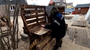 Стол для барбекю из поддонов