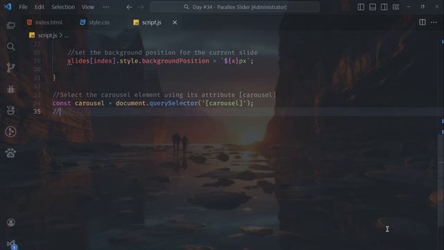 NaeuCode - Day #34 - Parallax Slider - Using HTML CSS & JavaScript - No Talking смотреть онлайн