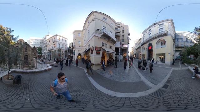 360° VR Walk Panagia Kapnikarea Church To Monastiraki Athens Trip Greece 6K 3D Virtual Reality HD 4 смотреть онлайн