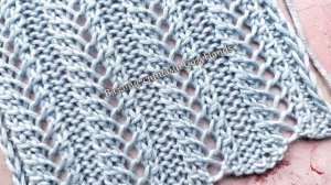 Симпатичные вертикальные дорожки с ажуром для вязания топа, палантина