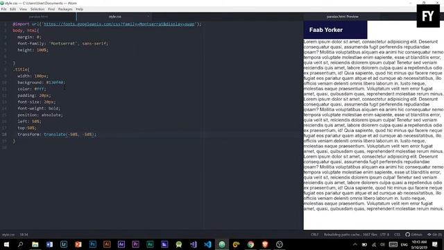 Responsive Parallax Web Design Using HTML & CSS