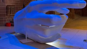 'Connection' Sculpture by Peter Walker at Liverpool Cathedral in 'Being Human' exhibition 2022.