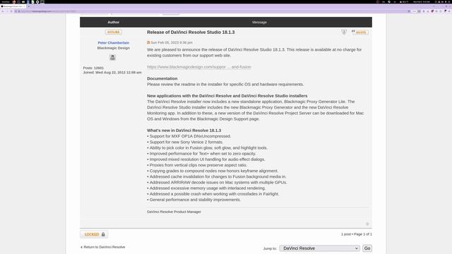 DaVinci Resolve 18.1.3 Patch Notes смотреть онлайн
