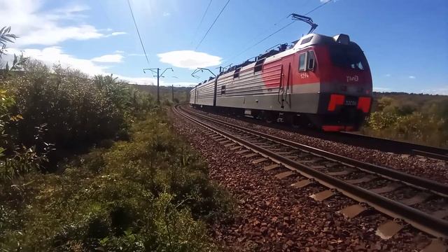 Электровоз 3ЭС5К-1294 "Ермак" резервом. смотреть онлайн