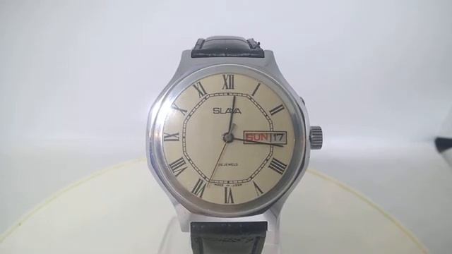 Vintage Slava (Слава) 26 Jewels USSR Mechanical Watch. смотреть онлайн